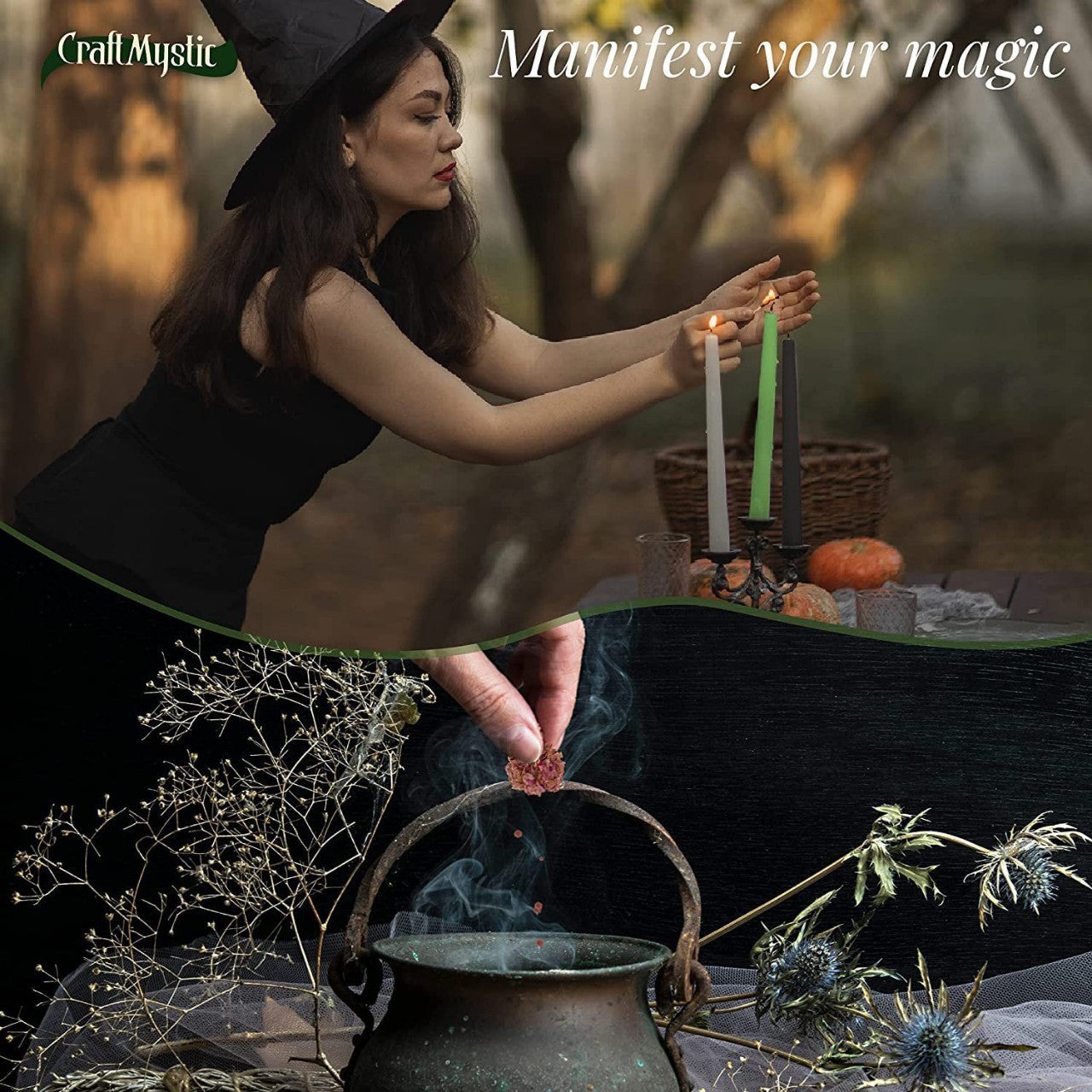 Mythona Ritual Starter Kit – Candles, Crystals, Herbs & Spell Tools